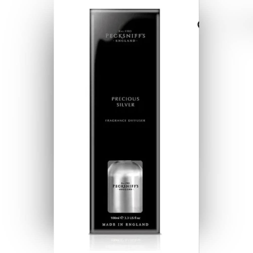 Pecksniffs Jewel 100ml Diffuser Precious Silver 100ml With Black Reeds NEW